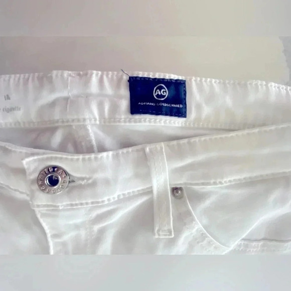 AG Adriano Goldschmied‎ Prima Cigarette Mid Rise Jeans Women’s 31R White EUC - Picture 4 of 12